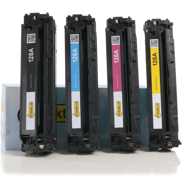 HP Offre spéciale: marque 123encre remplace HP 128A: HP CE320A, CE321A, CE322A, CE323A noir + 3 couleurs  130038 - 1