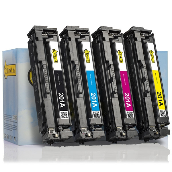 HP Offre spéciale: marque 123encre remplace HP 201A: HP CF400A, 401A, 402A, 403A noir + 3 couleurs  130011 - 1