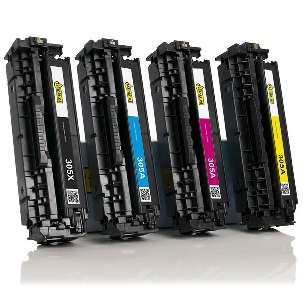 HP Offre spéciale: marque 123encre remplace HP 305X / 305A : HP CE410X, CE411A, CE412A, CE413A noir + 3 couleurs  130007 - 1