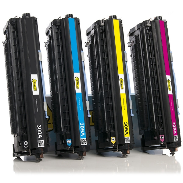 HP Offre spéciale: marque 123encre remplace HP 308A / 309A : HP Q2670A, 71A, 72A, 73A noir + 3 couleurs  130010 - 1