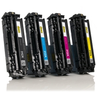 HP Offre spéciale: marque 123encre remplace HP 312A: HP CF380X, CF381A, CF382A, CF383A noir + 3 couleurs  130044