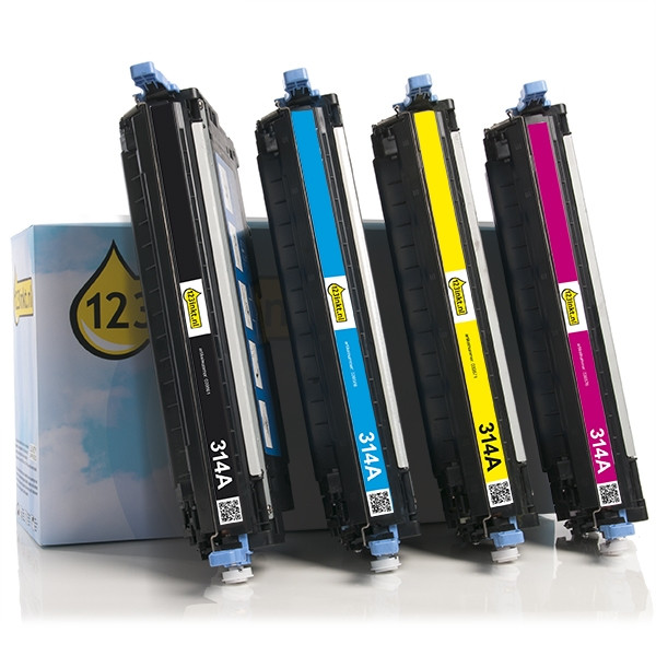 HP Offre spéciale: marque 123encre remplace HP 314A: HP Q7560A, 61A, 62A, 63A noir + 3 couleurs  130018 - 1