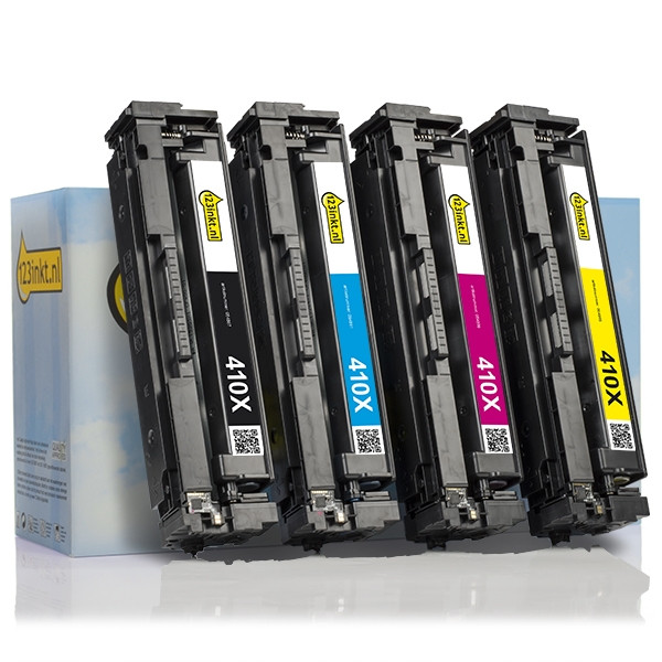 HP Offre spéciale : marque 123encre remplace HP 410X : HP CF410X, CF411X, CF412X, CF413X noir + 3 couleurs  130019 - 1