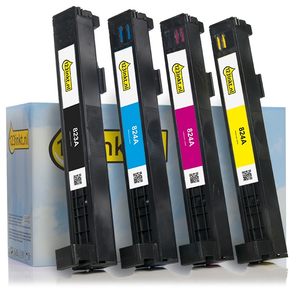 HP Offre spéciale : marque 123encre remplace HP 823A / 824A : HP CB380A, 381A, 382A, 383A noir + 3 couleurs  130001 - 1