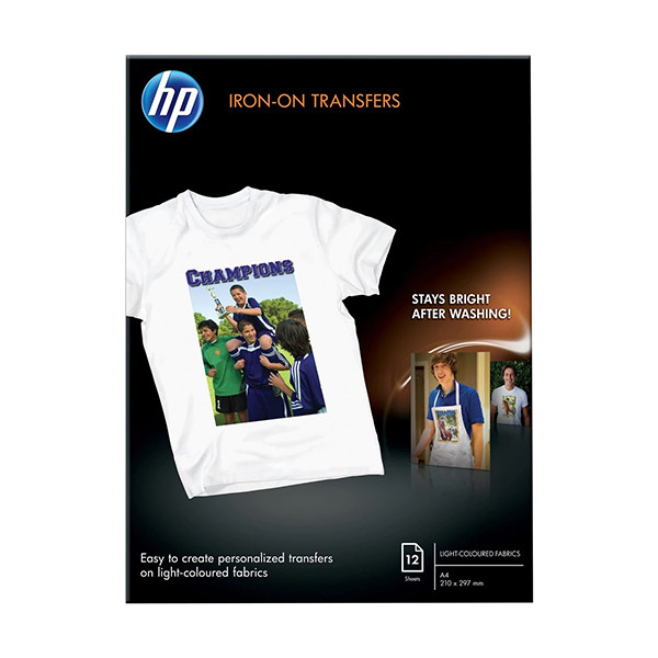 HP papier transfert pour T-shirt A4 (12 feuilles) C6050A 064994 - 1