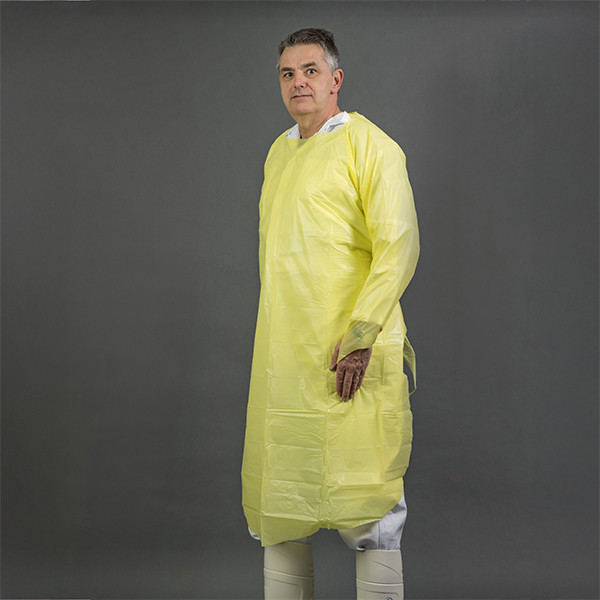 HY@PRO CPE tablier à manches 100 x 125 cm (1 pièce) - jaune SHY00649 HY@PRO CPE tablier à manches 100 x 125 cm (1 pièce) - jaune SHY00649 - 1