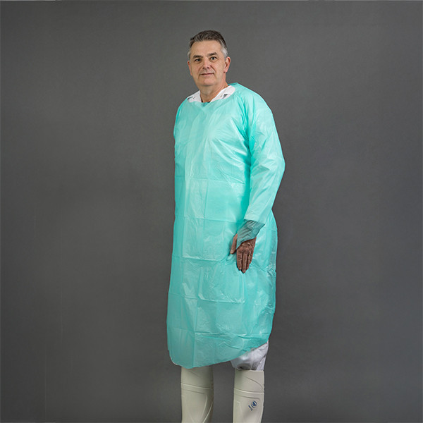 HY@PRO CPE tablier à manches 100 x 125 cm (1 pièce) - vert SHY00651 HY@PRO CPE tablier à manches 100 x 125 cm (1 pièce) - vert SHY00651 - 1