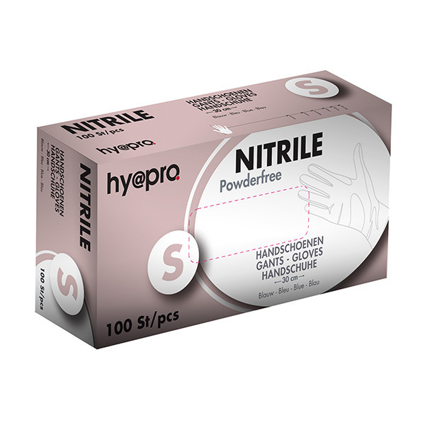 HY@PRO Medial gants en nitrile sans poudre S (6,2 grammes, 30 cm, 100 pièces) - bleu  SHY00010 - 1