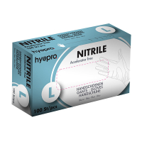 HY@PRO Medical Accelerator Free Nitril gants sans poudre L (3,5 grammes, 24 cm, 100 pièces) - bleu  SHY00024