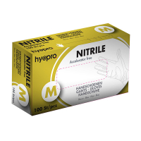 HY@PRO Medical Accelerator Free Nitril gants sans poudre M (3,5 grammes, 24 cm, 100 pièces) - bleu  SHY00022