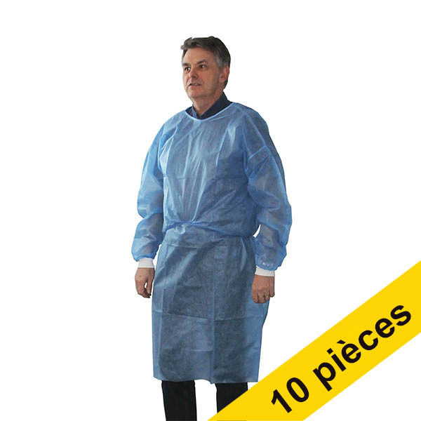 Offre : 10 x HY@PRO soft SMMS blouse d'isolation non tissée (10 pièces – 20g) - bleu SHY00662 Offre : 10 x HY@PRO soft SMMS blouse d'isolation non tissée (10 pièces – 20g) - bleu SHY00662 - 1