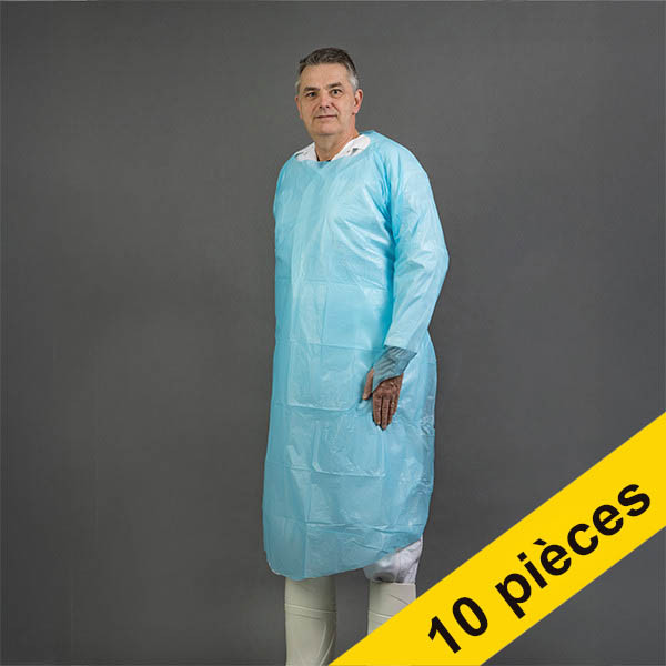 Offre : 10x CPE HY@PRO tablier à manches 100 x 125 cm (1 pièce) - bleu SHY00646 Offre : 10x CPE HY@PRO tablier à manches 100 x 125 cm (1 pièce) - bleu SHY00646 - 1