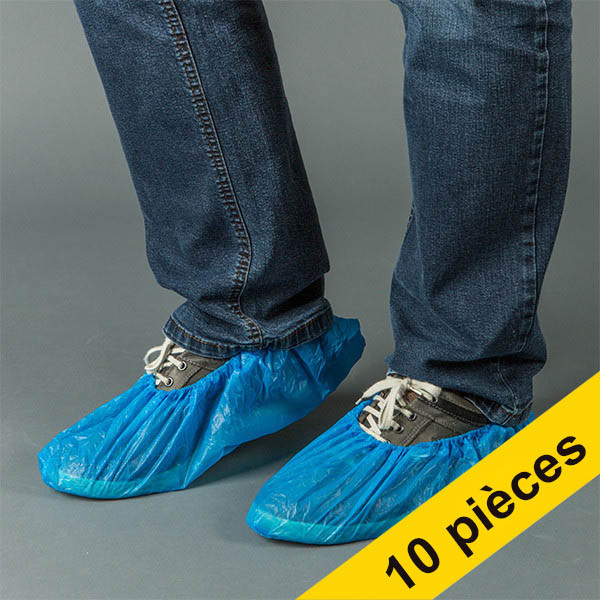 Offre : 10x HY@PRO CPE Xstrong couvre-chaussures faits main 8 grammes (15 x 41 cm, 20 pièces) - bleu SHY00544 Offre : 10x HY@PRO CPE Xstrong couvre-chaussures faits main 8 grammes (15 x 41 cm, 20 pièces) - bleu SHY00544 - 1