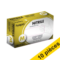 Offre : 10x HY@PRO Medical Accelerator Free Nitril gants sans poudre M (3,5 grammes, 24 cm, 100 pièces) - bleu