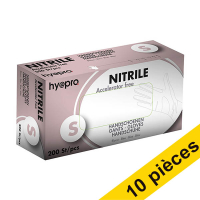 Offre : 10x HY@PRO Medical Accelerator Free Nitril gants sans poudre S (3,5 grammes, 24 cm, 200 pièces) - bleu