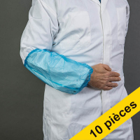 Offre : 10x HY@PRO PE manche de protection fabriquée mécaniquement 3 grammes (20 x 40 cm, 100 pièces) - bleu