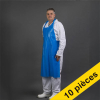 Offre : 10x HY@PRO PE tablier gaufré 69 x 107 16µ (100 pièces) - bleu