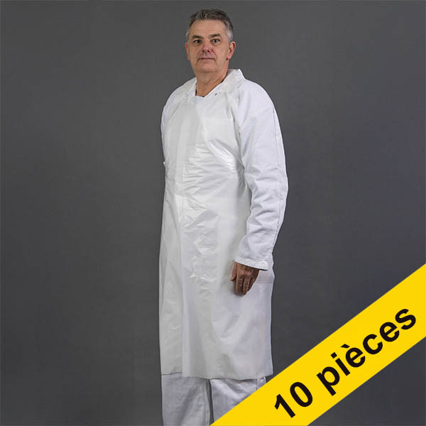 Offre : 10x HY@PRO PE tablier gaufré 69 x 107 cm 16µ (100 pièces) - blanc SHY00602 Offre : 10x HY@PRO PE tablier gaufré 69 x 107 cm 16µ (100 pièces) - blanc SHY00602 - 1