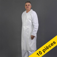 Offre : 10x HY@PRO PE tablier gaufré 69 x 107 cm 16µ (100 pièces) - blanc