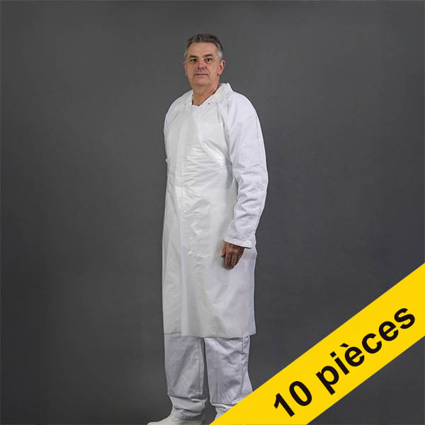 Offre : 10x HY@PRO PE tablier gaufré 80 x 125 3cm 20µ (100 pièces) - blanc SHY00568 Offre : 10x HY@PRO PE tablier gaufré 80 x 125 3cm 20µ (100 pièces) - blanc SHY00568 - 1