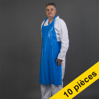 Offre : 10x HY@PRO PE tablier gaufré 80 x 125 3cm 35µ (50 pièces) - bleu