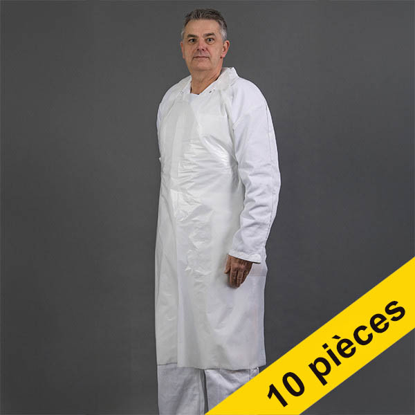Offre : 10x HY@PRO PE tablier uni 69 x 122 20µ (100 pièces) - blanc SHY00638 Offre : 10x HY@PRO PE tablier uni 69 x 122 20µ (100 pièces) - blanc SHY00638 - 1