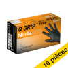 Offre : 10x HY@PRO Q Grip Tyre gants en nitrile sans poudre S (24 cm, 50 pièces) - noir SHY00155 - 1