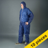 Offre : 10x HY@PRO combinaison antistatique non tissée avec fermeture et capuche XXXL (1 pièce) - bleu SHY00788 - 1