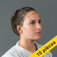 Offre : 10x HY@PRO filets à cheveux en nylon sur anneau (100 pièces – 55 cm) - marron