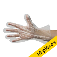 Offre : 10x HY@PRO gants détachables en PEHD taille L (0,85 gramme, 26 cm, 100 pièces) - transparent