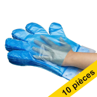 Offre : 10x HY@PRO gants détachables en PEHD taille L (1,10 gramme, 26 cm, 100 pièces) - bleu transparent