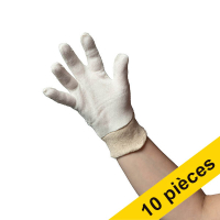 Offre : 10x HY@PRO gants en coton à taille unique ourlés (29 cm, 10 paires) SHY00323