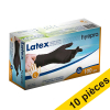 Offre : 10x HY@PRO gants en latex sans poudre L (5,8 grammes, 24 cm, 100 pièces) - noir SHY00217 - 1