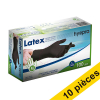 Offre : 10x HY@PRO gants en latex sans poudre M (5,8 grammes, 24 cm, 100 pièces) - noir SHY00215 - 1