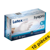 Offre : 10x HY@PRO gants en latex sans poudre XL (5 grammes, 24 cm, 100 pièces) - blanc SHY00211 - 1