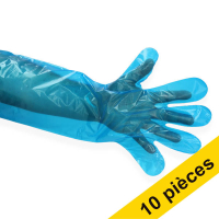 Offre : 10x HY@PRO gants sans poudre en PEBD taille standard (3 grammes, 50 cm, 100 pièces) - bleu