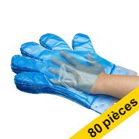 Offre : 80x HY@PRO gants détachables en PEHD taille L (1,10 gramme, 26 cm, 100 pièces) - bleu transparent