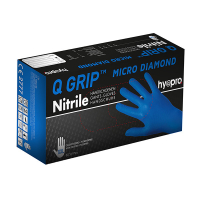HY@PRO Q Grip Micro Diamond gants en nitrile sans poudre XXL (29 cm, 50 pièces) - bleu SHY00184