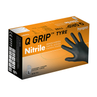 HY@PRO Q Grip Tyre gants en nitrile sans poudre L (24 cm, 50 pièces) - noir SHY00158