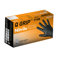 HY@PRO Q Grip Tyre gants en nitrile sans poudre XXL (24 cm, 50 pièces) - noir SHY00162