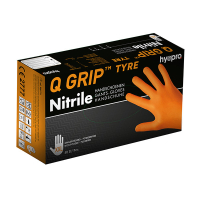 HY@PRO Q Grip Tyre gants en nitrile sans poudre XXL (24 cm, 50 pièces) - orange SHY00152