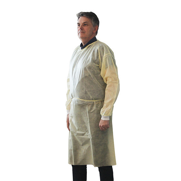 HY@PRO SMS blouse d'isolation non tissée (10 pièces – 20g) - jaune SHY00659 HY@PRO SMS blouse d'isolation non tissée (10 pièces – 20g) - jaune SHY00659 - 1