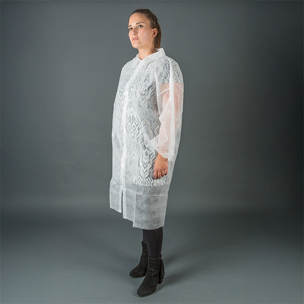 HY@PRO blouse à tissée avec fermeture à scratch L (1 pièce) - blanc SHY00705 HY@PRO blouse à tissée avec fermeture à scratch L (1 pièce) - blanc SHY00705 - 1