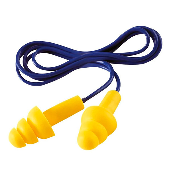 HY@PRO bouchons d'oreilles en mousse avec cordon (200 paires - 32 dB) - jaune SHY00509 - 1