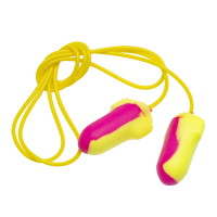HY@PRO bouchons d'oreilles en mousse avec cordon (200 paires - 35 dB) - rose/jaune SHY00505