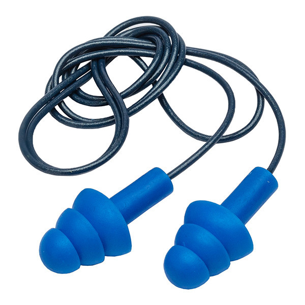 HY@PRO bouchons d'oreilles en mousse détectables avec cordon (200 paires) - bleu SHY00511 - 1