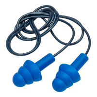 HY@PRO bouchons d'oreilles en mousse détectables avec cordon (200 paires) - bleu SHY00511