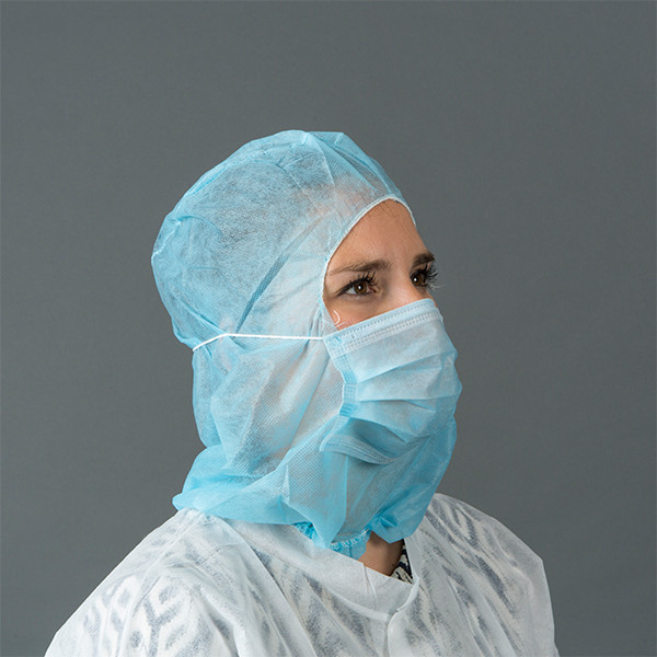 HY@PRO casquette de protection non tissée avec masque buccal 2 couches (50 pièces) - bleu SHY00452 HY@PRO casquette de protection non tissée avec masque buccal 2 couches (50 pièces) - bleu SHY00452 - 1