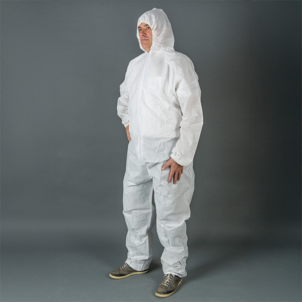 HY@PRO combinaison antistatique non tissée revêtu de PE avec capuche XL (1 pièce) - blanc SHY00805 HY@PRO combinaison antistatique non tissée revêtu de PE avec capuche XL (1 pièce) - blanc SHY00805 - 1