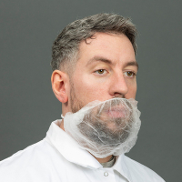 HY@PRO couvre-barbe non tissé avec 2 élastiques d'oreille (45 cm, 100 pièces) - blanc SHY00476 HY@PRO couvre-barbe non tissé avec 2 élastiques d'oreille (45 cm, 100 pièces) - blanc SHY00476